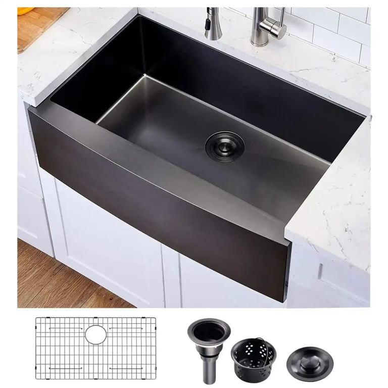 VCCUCINE 33英寸炮铜黑不锈钢乡村风格水槽，适用于贸易及工程项目供应