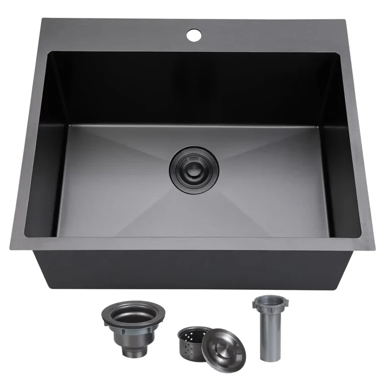 VCCUCINE 18 x 18 英寸 炮铜黑不锈钢嵌入式吧台水槽，16 号钢，深度 9 英寸，适用于批量订购