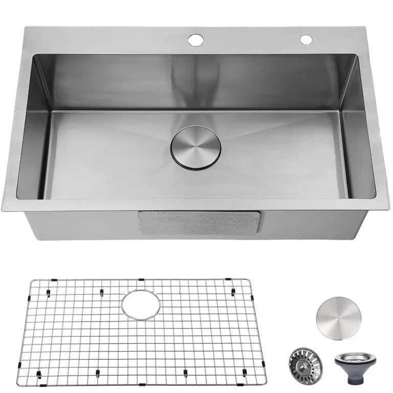 VCCUCINE 30 x 18 英寸银色不锈钢嵌入式单槽水槽，适用于厨房及卫浴供应商