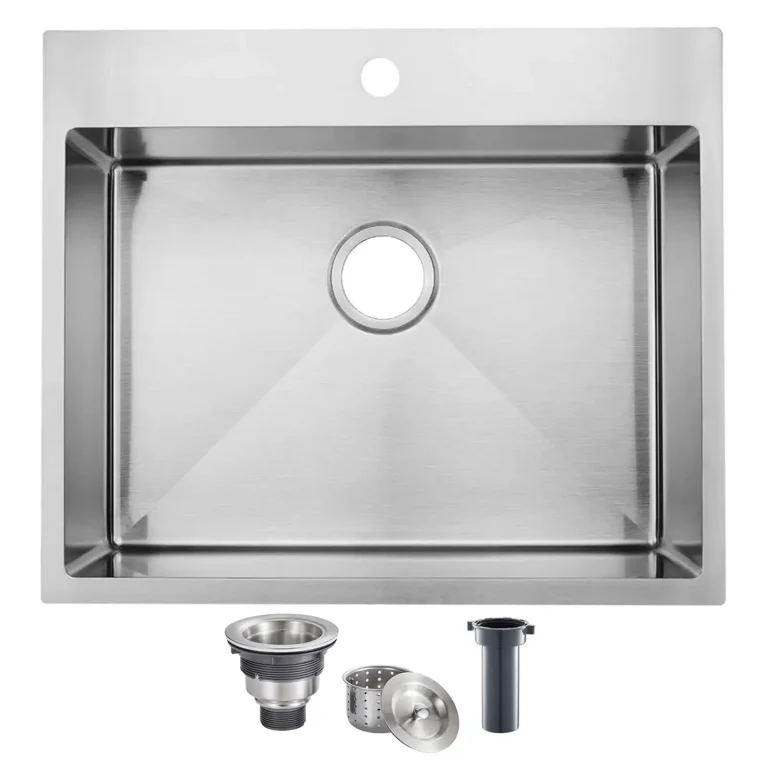 VCCUCINE 18 x 18 英寸拉丝镍色 SUS304 不锈钢嵌入式吧台水槽，16 号钢板，深度 9 英寸，适用于批量订购