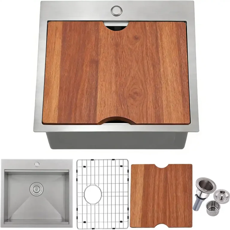 VCCUCINE 21 × 20 英寸大型不锈钢嵌入式工作台吧台水槽，适用于贸易及工程项目供应