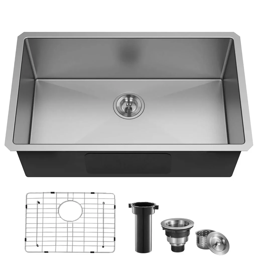 VCCUCINE 32英寸手工拉丝不锈钢下嵌式厨房水槽（批发）