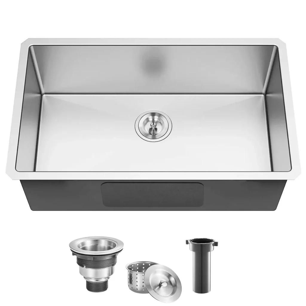 VCCUCINE 30 × 18 英寸 16 号拉丝不锈钢下嵌式厨房水槽，适用于厨房及卫浴供应商